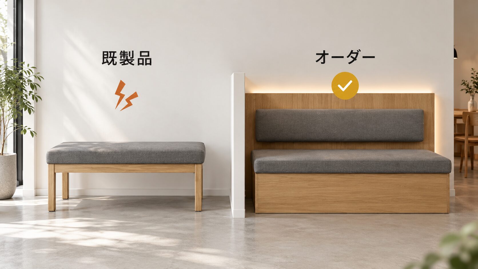 既製品の悩みとオーダーで解決できること